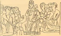 An illustration from Körperpflege und Kleidung bei den Deutschen von den ältesten geschichtlichen Zeiten bis zum 16. Jahrhundert (1903)
