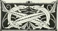 An illustration from Kunst en samenleving. Naar Walter Crane's Claims of decorative art, in het nederlandsch bewerkt door Jan Veth, en vercierd met talrijke vignetten, in hout gesneden door G.W. Dijsselhof (1903)