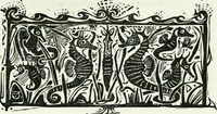 An illustration from Kunst en samenleving. Naar Walter Crane's Claims of decorative art, in het nederlandsch bewerkt door Jan Veth, en vercierd met talrijke vignetten, in hout gesneden door G.W. Dijsselhof (1903)