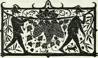 An illustration from Kunst en samenleving. Naar Walter Crane's Claims of decorative art, in het nederlandsch bewerkt door Jan Veth, en vercierd met talrijke vignetten, in hout gesneden door G.W. Dijsselhof (1903)