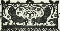 An illustration from Kunst en samenleving. Naar Walter Crane's Claims of decorative art, in het nederlandsch bewerkt door Jan Veth, en vercierd met talrijke vignetten, in hout gesneden door G.W. Dijsselhof (1903)