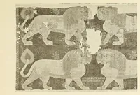 An illustration from Künstlerische Entwicklung der Weberei und Stickerei innerhalb des europäischen Kulturkreises vonder spätantiken Zeit bis zum Beginne des XIX. Jahrhundertes, mit Ausschluss der Volkskunst (1904)