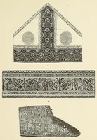 An illustration from Künstlerische Entwicklung der Weberei und Stickerei innerhalb des europäischen Kulturkreises vonder spätantiken Zeit bis zum Beginne des XIX. Jahrhundertes, mit Ausschluss der Volkskunst (1904)