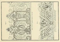 An illustration from Künstlerische Entwicklung der Weberei und Stickerei innerhalb des europäischen Kulturkreises vonder spätantiken Zeit bis zum Beginne des XIX. Jahrhundertes, mit Ausschluss der Volkskunst (1904)