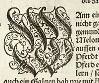 An illustration from Künstlicher Bericht vnd allerzierlichste Beschreybung des edlen, vhesten, vnnd hochberümbten Ehrn Friderici Grisonis Neapolitanischen hochlöblichen Adels : wie die streitbarn Pferdt (durch welche ritterliche Tugendten mehrers thails geübet) zum Ernst vnd ritterlicher Kurtzweil geschickt vnd volkommen zumachen .. (1573)