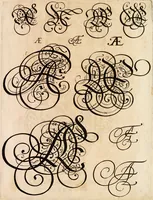Picture 147 of 149 from Kunstrichtige Schreibart : allerhand Versalie[n] oder AnfangsBuchstabe[n] der teütschen, lateinischen und italianischen Schrifften aus unterschiedlichen Meistern der edlen Schreibkunst zusammen getragen (1655), leaf 162