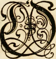 An illustration from Kunstrichtige Schreibart : allerhand Versalie[n] oder AnfangsBuchstabe[n] der teütschen, lateinischen und italianischen Schrifften aus unterschiedlichen Meistern der edlen Schreibkunst zusammen getragen (1655)