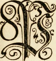 An illustration from Kunstrichtige Schreibart : allerhand Versalie[n] oder AnfangsBuchstabe[n] der teütschen, lateinischen und italianischen Schrifften aus unterschiedlichen Meistern der edlen Schreibkunst zusammen getragen (1655)