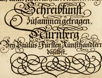 Picture 1 of 149 from Kunstrichtige Schreibart : allerhand Versalie[n] oder AnfangsBuchstabe[n] der teütschen, lateinischen und italianischen Schrifften aus unterschiedlichen Meistern der edlen Schreibkunst zusammen getragen (1655), leaf 4