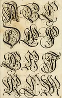 Picture 46 of 149 from Kunstrichtige Schreibart : allerhand Versalie[n] oder AnfangsBuchstabe[n] der teütschen, lateinischen und italianischen Schrifften aus unterschiedlichen Meistern der edlen Schreibkunst zusammen getragen (1655), leaf 40
