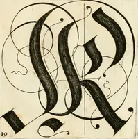 Picture 60 of 149 from Kunstrichtige Schreibart : allerhand Versalie[n] oder AnfangsBuchstabe[n] der teütschen, lateinischen und italianischen Schrifften aus unterschiedlichen Meistern der edlen Schreibkunst zusammen getragen (1655), leaf 50