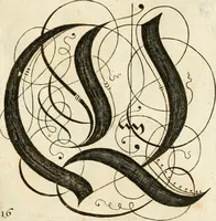 Picture 66 of 149 from Kunstrichtige Schreibart : allerhand Versalie[n] oder AnfangsBuchstabe[n] der teütschen, lateinischen und italianischen Schrifften aus unterschiedlichen Meistern der edlen Schreibkunst zusammen getragen (1655), leaf 52
