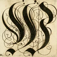 Picture 71 of 149 from Kunstrichtige Schreibart : allerhand Versalie[n] oder AnfangsBuchstabe[n] der teütschen, lateinischen und italianischen Schrifften aus unterschiedlichen Meistern der edlen Schreibkunst zusammen getragen (1655), leaf 54