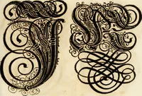 Picture 79 of 149 from Kunstrichtige Schreibart : allerhand Versalie[n] oder AnfangsBuchstabe[n] der teütschen, lateinischen und italianischen Schrifften aus unterschiedlichen Meistern der edlen Schreibkunst zusammen getragen (1655), leaf 60
