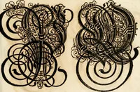 Picture 82 of 149 from Kunstrichtige Schreibart : allerhand Versalie[n] oder AnfangsBuchstabe[n] der teütschen, lateinischen und italianischen Schrifften aus unterschiedlichen Meistern der edlen Schreibkunst zusammen getragen (1655), leaf 62