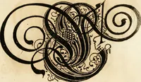 An illustration from Kunstrichtige Schreibart : allerhand Versalie[n] oder AnfangsBuchstabe[n] der teütschen, lateinischen und italianischen Schrifften aus unterschiedlichen Meistern der edlen Schreibkunst zusammen getragen (1655)