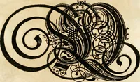 An illustration from Kunstrichtige Schreibart : allerhand Versalie[n] oder AnfangsBuchstabe[n] der teütschen, lateinischen und italianischen Schrifften aus unterschiedlichen Meistern der edlen Schreibkunst zusammen getragen (1655)