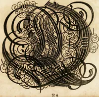 Picture 117 of 149 from Kunstrichtige Schreibart : allerhand Versalie[n] oder AnfangsBuchstabe[n] der teütschen, lateinischen und italianischen Schrifften aus unterschiedlichen Meistern der edlen Schreibkunst zusammen getragen (1655), leaf 98