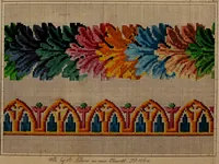 Picture 5 of 50 from Kunst-und Fleiss-übende Nadel-Ergötzungen; oder, neu erfundenes Neh-und Stick-Buch. Worin dem, solche schöne wissenschafftliebendem Frauenzimmer, allerhand, zu vielen Sachen anständige, Muster und Risse, nach der neuesten Façon, zu deren nützlichen Bedienung (1730), leaf 10