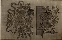 An illustration from Kunst-und Fleiss-übende Nadel-Ergötzungen; oder, neu erfundenes Neh-und Stick-Buch. Worin dem, solche schöne wissenschafftliebendem Frauenzimmer, allerhand, zu vielen Sachen anständige, Muster und Risse, nach der neuesten Façon, zu deren nützlichen Bedienung (1730)