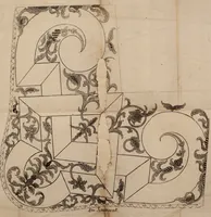 An illustration from Kunst-und Fleiss-übende Nadel-Ergötzungen; oder, neu erfundenes Neh-und Stick-Buch. Worin dem, solche schöne wissenschafftliebendem Frauenzimmer, allerhand, zu vielen Sachen anständige, Muster und Risse, nach der neuesten Façon, zu deren nützlichen Bedienung (1730)