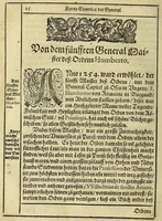 An illustration from Kurtze Chronica das ist, Historische Beschreibung (neben andern mercklichen Puncten) der General Maister Prediger Ordens vnd was zü eines jeden zeit für Fürnehme, Hochgelehrte, auch Heylige Brüder vnd Schwestern im Prediger Orden gelebt haben. (1596)