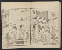 An illustration from Kyōka momiji no hashi (1750)