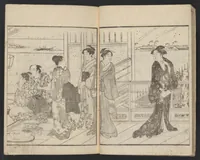 An illustration from Kyōka momiji no hashi (1750)