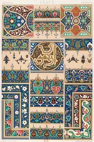 An illustration from L' Ornement Polychrome Cent Planches Color lithograph Albert-Charles-Auguste Racinet (1880)