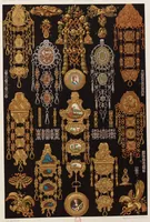 An illustration from L' Ornement Polychrome Cent Planches Color lithograph Albert-Charles-Auguste Racinet (1880)