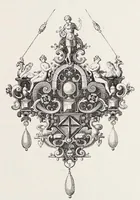 An illustration from L' Ornement Polychrome Cent Planches Color lithograph Albert-Charles-Auguste Racinet (1880)