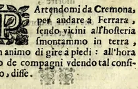 An illustration from La barca da Padoua : ove si raccontano da passaggieri fauole, motti, sentenze, burle : con noua aggionta (1663)