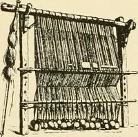An illustration from Labor-saving looms : a brief treatise on plain weaving and the recent improvements in that line, with special reference to the Northrup looms manufactured by Draper company, Hopedale, Mass., U. S. A. (1904)