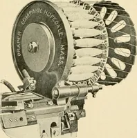 An illustration from Labor-saving looms : a brief treatise on plain weaving and the recent improvements in that line, with special reference to the Northrup looms manufactured by Draper company, Hopedale, Mass., U. S. A. (1904)