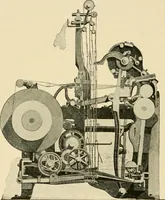 An illustration from Labor-saving looms : a brief treatise on plain weaving and the recent improvements in that line, with special reference to the Northrup looms manufactured by Draper company, Hopedale, Mass., U. S. A. (1904)