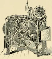 An illustration from Labor-saving looms : a brief treatise on plain weaving and the recent improvements in that line, with special reference to the Northrup looms manufactured by Draper company, Hopedale, Mass., U. S. A. (1904)