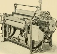 An illustration from Labor-saving looms : a brief treatise on plain weaving and the recent improvements in that line, with special reference to the Northrup looms manufactured by Draper company, Hopedale, Mass., U. S. A. (1904)