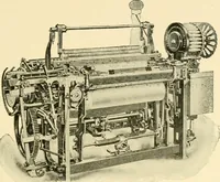 An illustration from Labor-saving looms : a brief treatise on plain weaving and the recent improvements in that line, with special reference to the Northrup looms manufactured by Draper company, Hopedale, Mass., U. S. A. (1904)