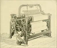 An illustration from Labor-saving looms : a brief treatise on plain weaving and the recent improvements in that line, with special reference to the Northrup looms manufactured by Draper company, Hopedale, Mass., U. S. A. (1904)