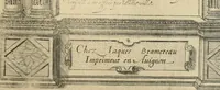 An illustration from Labyrinthe royal de l'Hercule gaulois triomphant : sur le suject des fortunes, batailles, victoires, trophées, triomphes, mariage & autres faicts heroiques & memorables de tres-auguste & tres-chrestien prince Henry IIII roy de France & de Navarre : representé à l'entrée trimphante de la royne en la cité d'Avignon, le 19 nouembre l'an MDC, ou sont contenues les magnificences et triomphes dressez à cet effect par ladicte ville (1601)