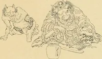 An illustration from La caricature et les caricaturistes ; (1900)
