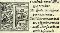 An illustration from La cassaria : comedia (1546)
