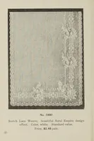 Picture 7 of 13 from Lace curtains : Nottingham, bobbinette, corded Arabians ... custom made draperies, laces, over drapes, bed sets, door panels (1910), leaf 22