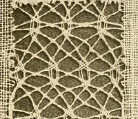 An illustration from A lace guide for makers and collectors; with a bibliography and five-language nomenclature, profusely illus. with halftone plates and key designs (1920)