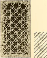 An illustration from A lace guide for makers and collectors; with a bibliography and five-language nomenclature, profusely illus. with halftone plates and key designs (1920)