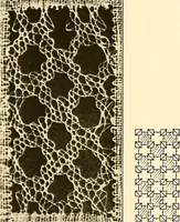 An illustration from A lace guide for makers and collectors; with a bibliography and five-language nomenclature, profusely illus. with halftone plates and key designs (1920)
