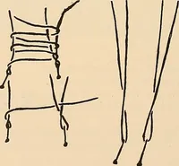 An illustration from A lace guide for makers and collectors; with a bibliography and five-language nomenclature, profusely illus. with halftone plates and key designs (1920)