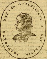 An illustration from La chronique des roys de France, puis Pharamond iusques au roy Henry, troisiesme, selon la computation des ans, iusques en l'an mil cinq cens soixante & quinze : Le catalogue des papes, puis S. Pierre iusques à Gregoire, treiziesme du nom. Le Catalogue des empereurs, puis Octouian Cesar iusques à Maximilian, present (1576)