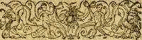 An illustration from La chronique des roys de France, puis Pharamond iusques au roy Henry, troisiesme, selon la computation des ans, iusques en l'an mil cinq cens soixante & quinze : Le catalogue des papes, puis S. Pierre iusques à Gregoire, treiziesme du nom. Le Catalogue des empereurs, puis Octouian Cesar iusques à Maximilian, present (1576)