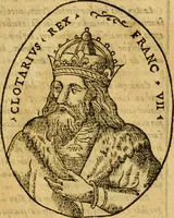 An illustration from La chronique des roys de France, puis Pharamond iusques au roy Henry, troisiesme, selon la computation des ans, iusques en l'an mil cinq cens soixante & quinze : Le catalogue des papes, puis S. Pierre iusques à Gregoire, treiziesme du nom. Le Catalogue des empereurs, puis Octouian Cesar iusques à Maximilian, present (1576)
